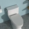 Sleek 1 Piece Toilet With Single Flush And Soft Closing Seat - White - Image 2