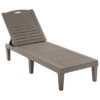 2 Piece Outdoor Chaise Lounges With Adjustable Backrest In Light Polypropylene Resin - Light Brown - Image 11