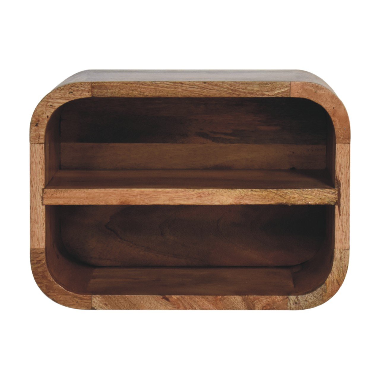 Floating Open Curve Nightstand - Oak - Image 5