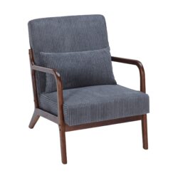 Accent Chair With Pillow - Antique Dark Gray