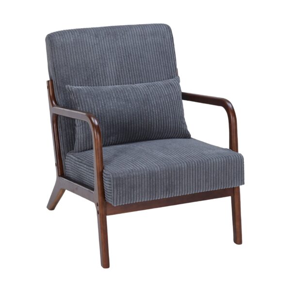 Accent Chair With Pillow - Antique Dark Gray