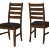 Dining Chair, Dining Room, Side, Upholstered, Transitional (Set of 2) - Brown - Image 6