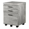 File Cabinet, Rolling Mobile, Storage Drawers, Printer Stand, Office, Contemporary & Modern - Gray - Image 6