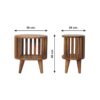 Ariella - Single Shelf Nightstand - Oak - Image 13