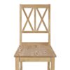 Topmax - 5 Piece Rustic Extendable Dining Table Set Round Trestle Table And 4 Cross Back Dining Chairs For Kitchen, Dining Room - Natural - Image 24