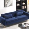 Aesthetic Sofas For Living Room, 3 Seater Couch With Classic Modern Appeal And Luxurious Soft Comfort, Easy To Maintain - Blue - Image 14