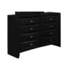 Lucille - 5 Piece Full Bedroom Set With Storage Drawers And Bookcase Headboard - Black - Image 4