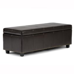 Kingsley - Large Storage Ottoman - Coffee Brown