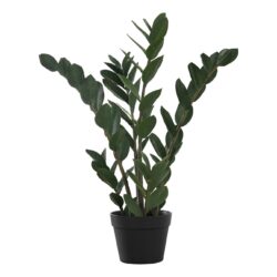 29" Tall, Artificial Plant, Zz Tree, Indoor, Faux, Fake, Floor, Greenery, Potted, Real Touch, Decorative - Green / Black
