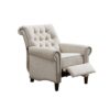 Aidan - Push Back Recliner Chair With Tufted Back And Nailhead Trim - Cream - Image 9