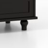 Buffet Cabinet With Double Glass Doors And Drawer, Storage Sideboard - Black - Image 19