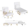 3 In 1 Convertible Folding Sofa Bed With Adjustable Backrest And Pillow - White - Image 15