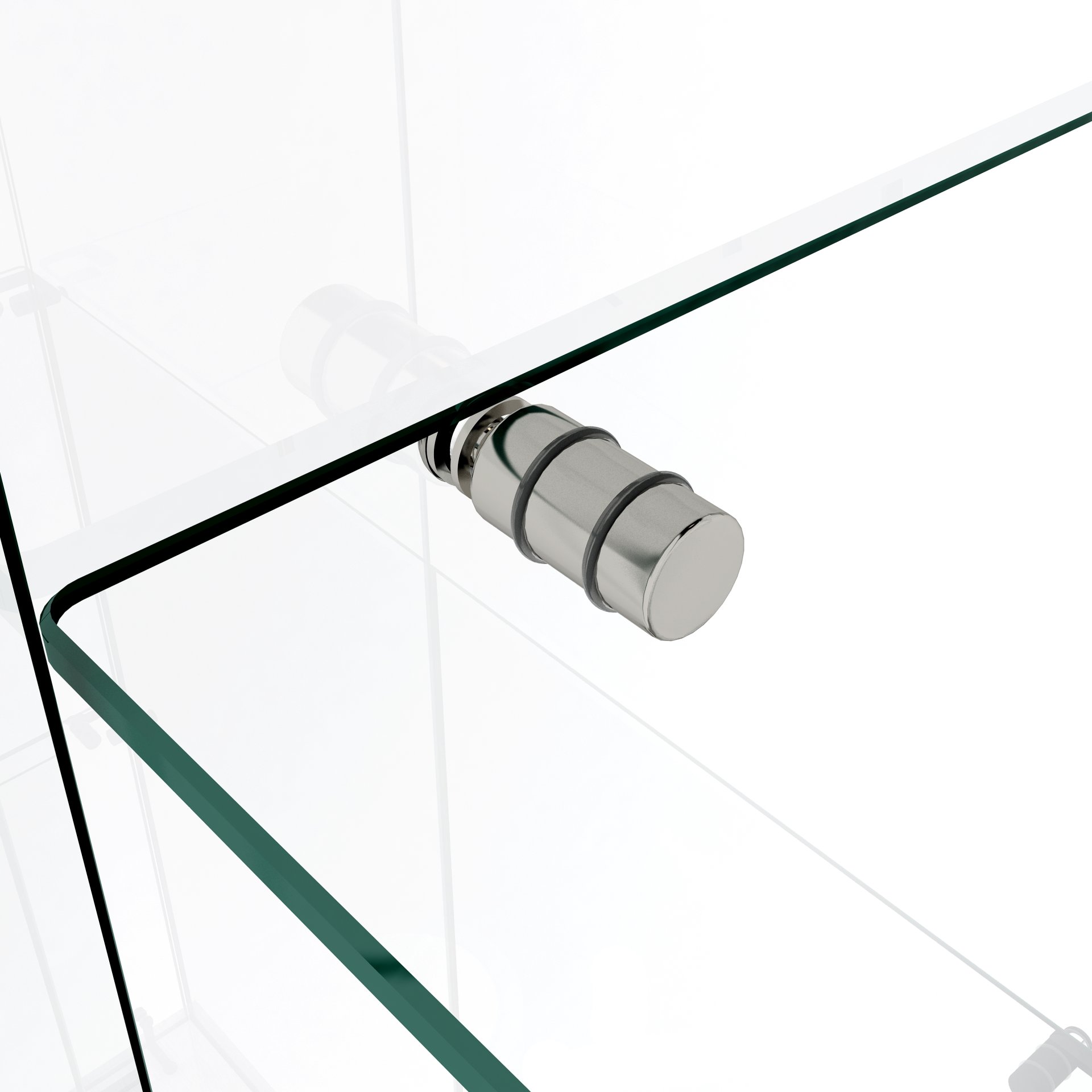 Modern Display Cabinet With LED Lights, Tempered Glass 2 Door Storage Case With 3 Shelves For Living Room - Transparent - Image 12