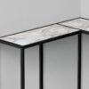 Corner Accent Console Table For Entryway, Contemporary And Modern - White / Black - Image 2