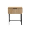 Modern Fluted Door Minimalist Side Table - Coastal Oak - Image 2
