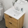 Rectangular Single Vanity Top With 3 Faucet Hole Sink - White - Image 2