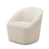 Anson - Swivel Chair With Soft Rounded Back - Off White - Image 5
