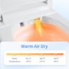 Tankless Smart Toilet With Bidet Built In, 1 Piece Bidet Toilet Seat, Auto Flush, Heated Seat, Warm Water And Dry, Adjustable Temp, Remote Control Side Know - White - Image 7