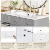 Bathroom Vanity With Sink, Soft Close Doors, Adjustable Shelves, 36" - Gray - Image 9