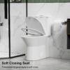 1 Piece Toilet With Dual Flush & Rimless Bowl - Glossy White - Image 10