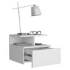 Flopini - Floating Nightstand With 1 Drawer, Compact Size - White - Image 4