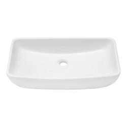 Rectangular Vessel Bathroom Sink - White