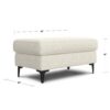 Ava - Mid Century Ottoman - Cream - Image 14