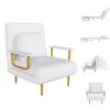3 In 1 Convertible Folding Sofa Bed With Adjustable Backrest And Pillow - White - Image 20