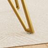 Modern Rectangular Glass Dining Table With Sturdy Metal Legs For Dining Room, Living Room, And Office - Gold - Image 11
