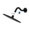8" Shower Arm With Flange, Adjustable Angles - Matte Black - Image 10