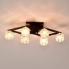 6 Light Crystal Ceiling Light For Dining Room, Modern Ceiling Lamp With Light Fixture For Farmhouse Entryway Living Room (6*G9 Bulbs Included) - Matte Black - Image 5