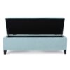 Contemporary Storage Ottoman With Extra Seating Functionality - Light Blue - Image 5