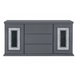 Ariya - Buffet With Clear Glass Inlay - Dark Gray