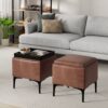 Natasha - Storage Ottoman With Tray - Brown - Image 5