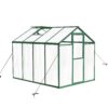 Newly Marketed Gain Height Windproof Aluminum Greenhouse 6 X 8 Ft Polycarbonate Greenhouse Raised Base And Anchor Aluminum Heavy Duty Walk - In Greenhouses For Outdoor Backyard In All Season - Green - Image 7