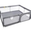 Fabric Baby Playpen, Baby Fence Play Area With Anti Slip Base - Gray - Image 14