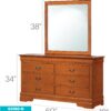 Dresser Traditional Style - Oak - Image 7