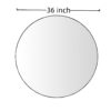 Wall Circular Framed Vanity Mirror For Bathroom, Living Room Decor - Black - Image 3