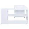 L Shape Computer Desk With Multiple Storage And Built In File Cabinet - White - Image 10