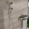 Multi Function Dual Shower Head System With 4.7" Rain Showerhead And Adjustable Slide Bar In - Brushed Nickel - Image 3