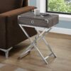Accent Side Table, Storage Drawer - Taupe - Image 7