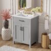 Bathroom Vanity Combo With Sink, Space Saving Design - Gray - Image 7