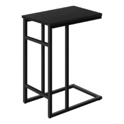 Accent Table, C - Shaped, Modern, Versatile Use - Black