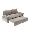 Queen Pull Out Sofa Bed, 3 In 1 Convertible Sleeper Sofa, Multi Functional Loveseat Bed - Gray - Image 15