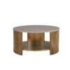 Keegan - Round Coffee Table With Shelf - Oak - Image 7