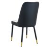 Modern 2 Tone Dining Chairs With Gold Decorated Legs Metal Legs, (Set of 4) - White / Black - Image 18