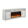 Almera - Electric Fireplace With Adjustable LED And Flame Settings - White - Image 5