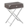 Accent Side Table, Storage Drawer - Taupe - Image 8