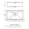 30" Undermount Kitchen Sink 16 Gauge Ledge Workstation - Brushed Nickel - Image 3