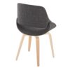Fabrico - Mid-Century Modern Dining Chair (Set of 2) - Natural / Charcoal - Image 4